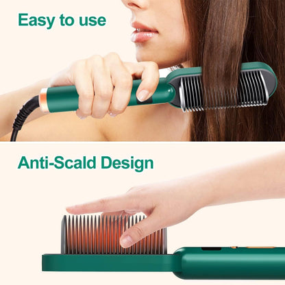 Hair straightener comb